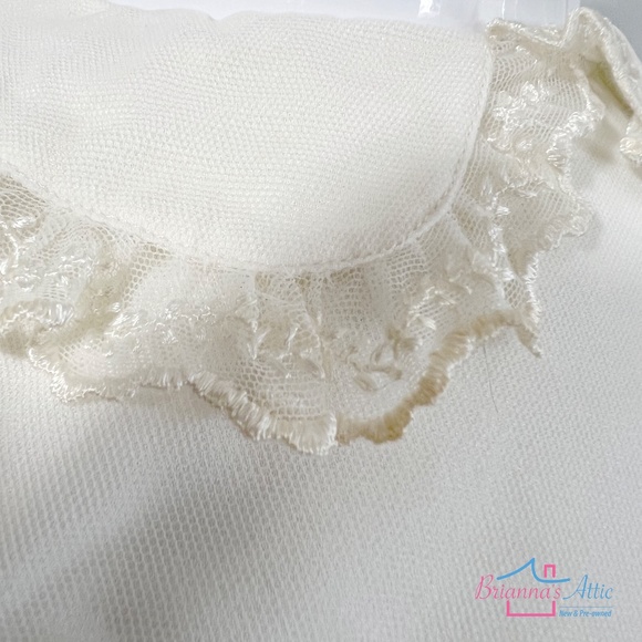 ALETTA Lace Overlay BAPTISM gown Ivory off white Size 6 to 8 months - Picture 9 of 13
